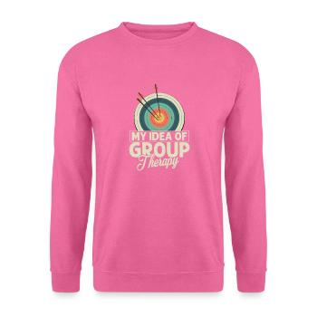 Mon idée de thérapie de groupe Tir à l’arc Target Bow & Arro - Sweat-shirt Unisexe - rose - Devant