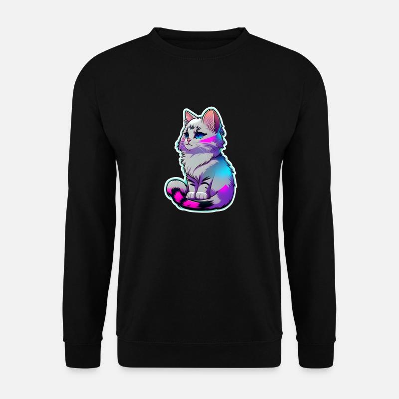 cute little gray cat - Unisex Sweatshirt - black