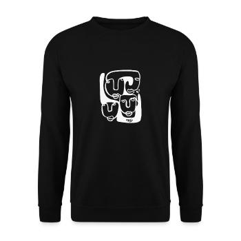 Heart People - Unisex Pullover - Schwarz - Vorne - Alina (178cm) & Michal (187cm)