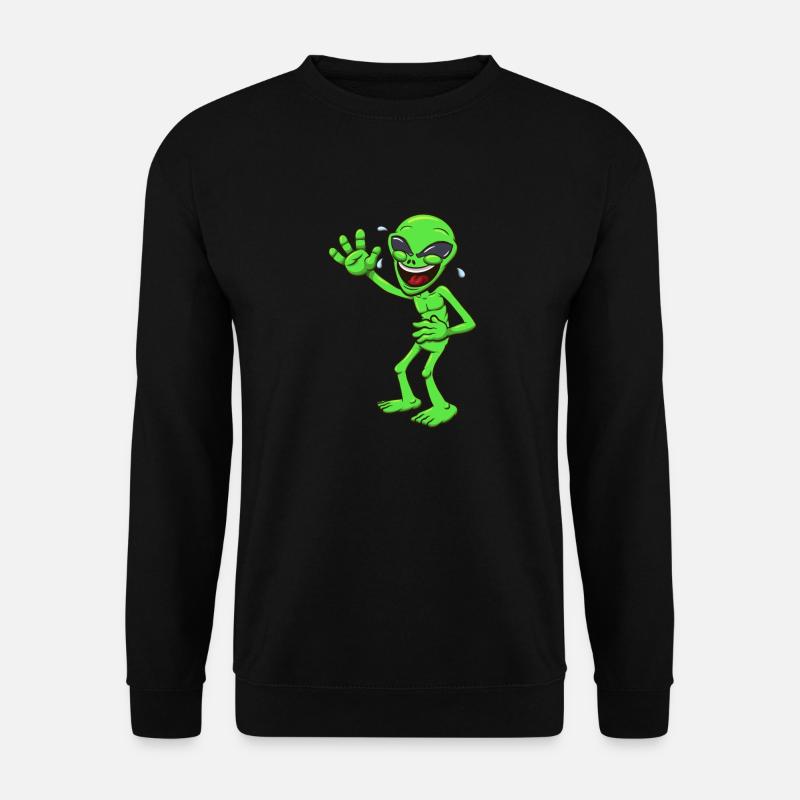 Lachender Außerirdischer - Unisex Pullover - Schwarz