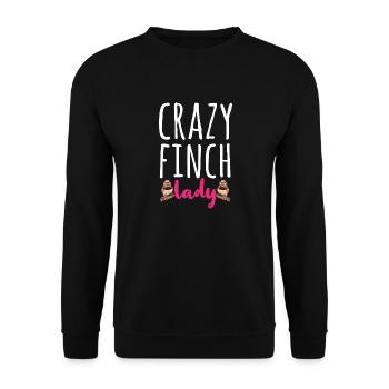 Zebra Finches Birds Zebra Finches - Unisex Sweatshirt - black - Front - Alina (178cm) & Michal (187cm)