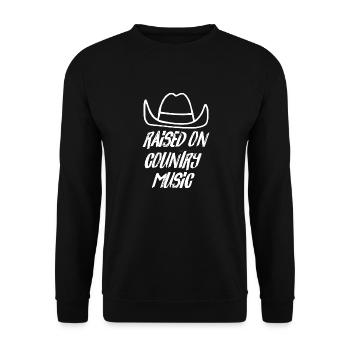 Zitat aus der Country-Musik - Unisex Pullover - Schwarz - Vorne - Alina (178cm) & Michal (187cm)