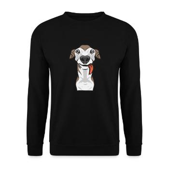 Italian Greyhound Greyhound Dogs - Unisex Sweatshirt - black - Front - Alina (178cm) & Michal (187cm)