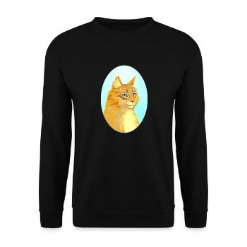 Rootspring Wurzelquell Katze Maine Coone Warriors - Unisex Pullover - Schwarz - Vorne - Alina (178cm) & Michal (187cm)