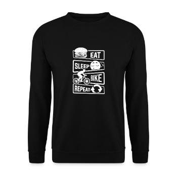 cyclist cycling bmx bike sport mountain biking hobby - Unisex Sweatshirt - black - Front - Alina (178cm) & Michal (187cm)