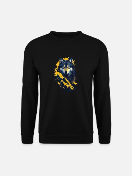 wolf - Unisex Sweatshirt - black
