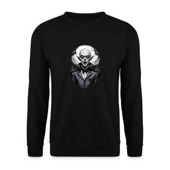 un vampire souriant 11 - Sweat-shirt Unisexe - noir - Devant - Alina (178cm) & Michal (187cm)