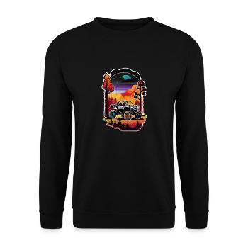 quad et tout terrain - Sweat-shirt Unisexe - noir - Devant - Alina (178cm) & Michal (187cm)