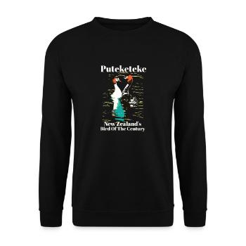 Puteketeke New Zealand's Bird of the Century - Unisex Pullover - Schwarz - Vorne - Alina (178cm) & Michal (187cm)
