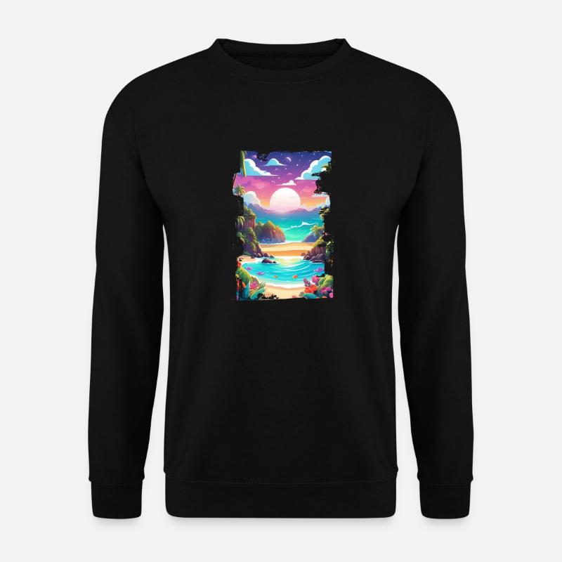 Strandurlaub Sonne Meer - Unisex Pullover - Schwarz