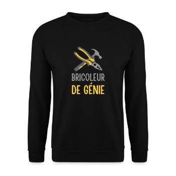 Bricoleur de génie - Sweat-shirt Unisexe - noir - Devant - Alina (178cm) & Michal (187cm)