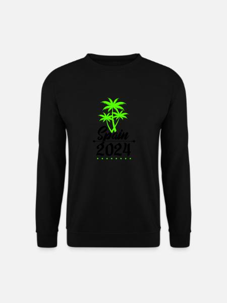 Spain 2024 Palm Trees - Unisex Sweatshirt - black