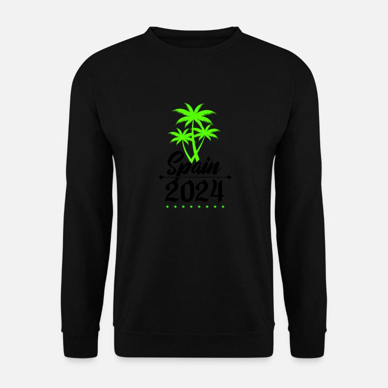 spain 2024 palmen - Unisex Pullover - Schwarz