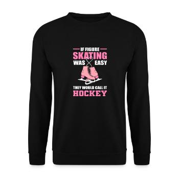 Patinage sur glace Patinage sur glace Patinage sur glace - Sweat-shirt Unisexe - noir - Devant - Alina (178cm) & Michal (187cm)