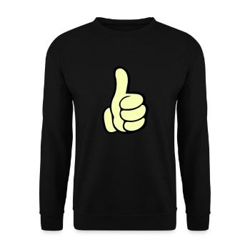 like hand - Unisex Sweatshirt - black - Front - Alina (178cm) & Michal (187cm)