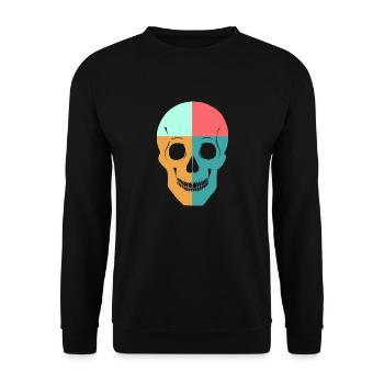 Quadricolor Skull - Unisex Sweatshirt - black - Front - Alina (178cm) & Michal (187cm)