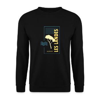 008s MER et PIN - Sweat-shirt Unisexe - noir - Devant - Alina (178cm) & Michal (187cm)