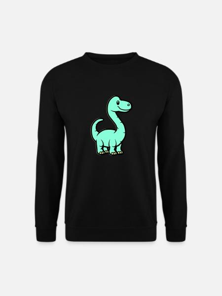 Dinosaur Brontosaurus Comic - Unisex Sweatshirt - black