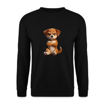 Dog grim 1 - Unisex Sweatshirt - black - Front - Alina (178cm) & Michal (187cm)