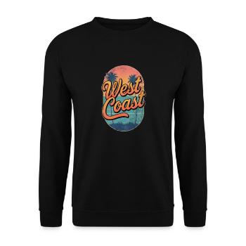 West Coast - USA, Surfing & Travel - Unisex Sweatshirt - black - Front - Alina (178cm) & Michal (187cm)