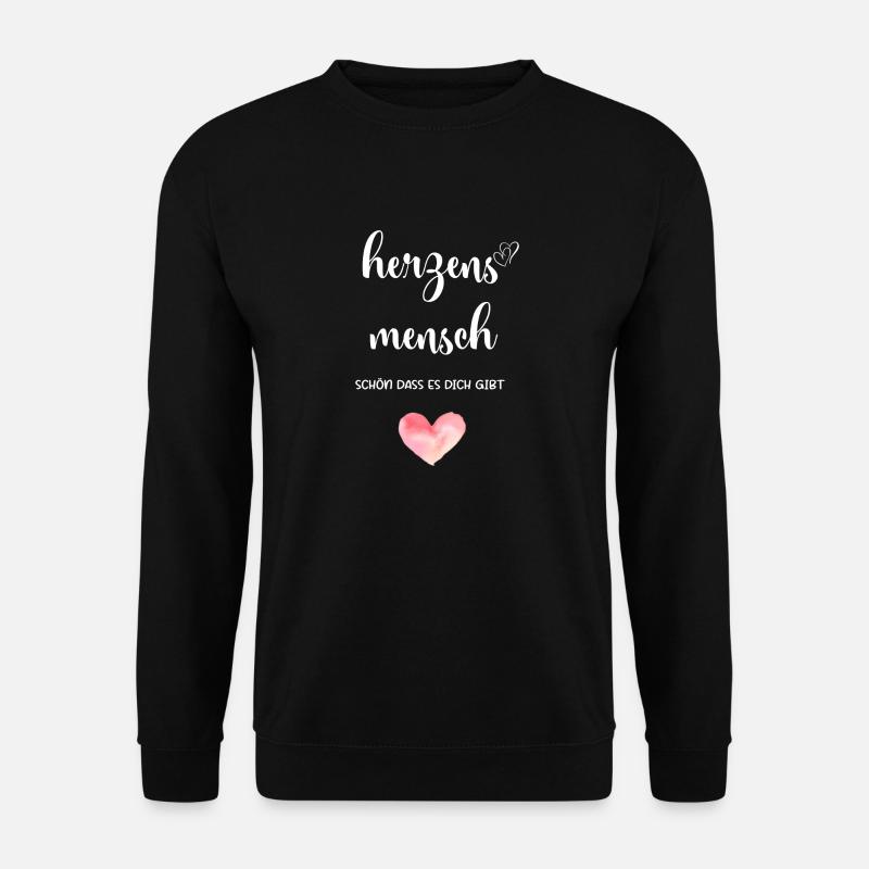 Herzensmensch - Unisex Pullover - Schwarz