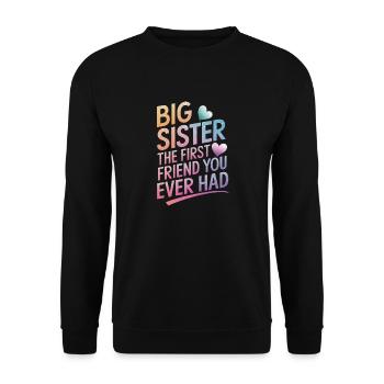 Sœur, Frère ou sœur, Famille - Sweat-shirt Unisexe - noir - Devant - Alina (178cm) & Michal (187cm)