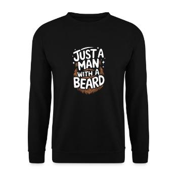 Bart Schnurrbart Bärtige Männer - Unisex Pullover - Schwarz - Vorne - Alina (178cm) & Michal (187cm)