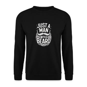 Bart Schnurrbart Bärtige Männer - Unisex Pullover - Schwarz - Vorne - Alina (178cm) & Michal (187cm)