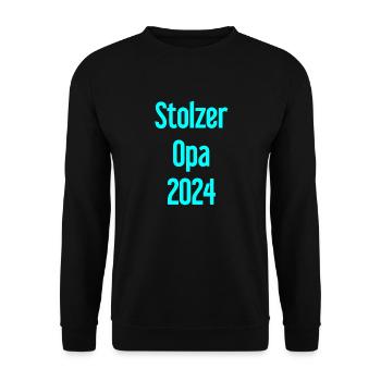 Proud Grandpa 2024 – Perfect for New Grandpa - Unisex Sweatshirt - black - Front - Alina (178cm) & Michal (187cm)