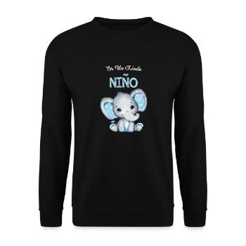 It's A Cute Boy Party Gender Reveal - Unisex Sweatshirt - black - Front - Alina (178cm) & Michal (187cm)