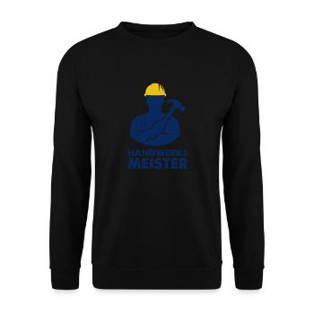 handwerker meister - Unisex Pullover - Schwarz - Vorne - Alina (178cm) & Michal (187cm)