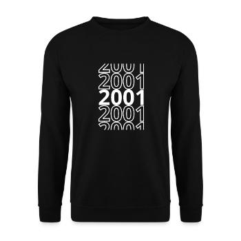 2001 2001 2001 - Unisex Sweatshirt - black - Front - Alina (178cm) & Michal (187cm)