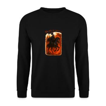 Death is comming - Unisex Pullover - Schwarz - Vorne - Alina (178cm) & Michal (187cm)