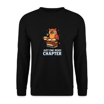 Night Owl – Book Lover Just One More Chapter - Unisex Sweatshirt - black - Front - Alina (178cm) & Michal (187cm)