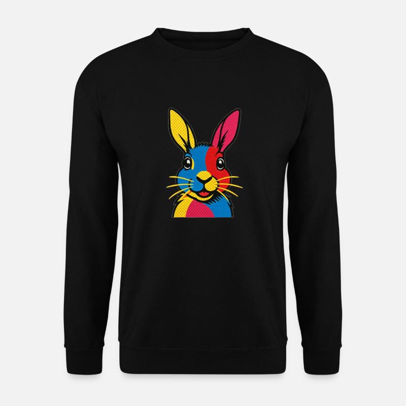 Kaninchen Pop Art - Unisex Pullover - Schwarz