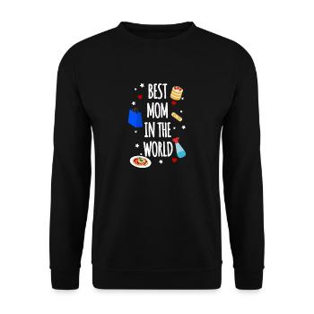 Beste Mama - Unisex Pullover - Schwarz - Vorne - Alina (178cm) & Michal (187cm)
