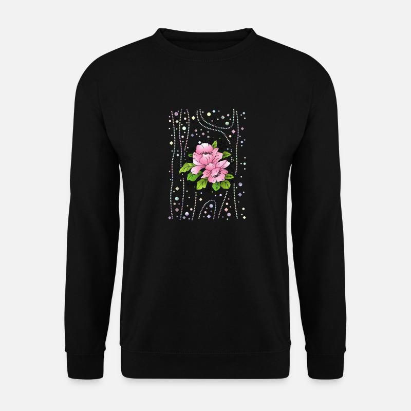 Blumen - Unisex Pullover - Schwarz
