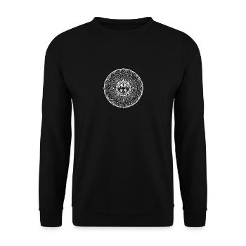 Nordic Mandala - Unisex Sweatshirt - black - Front - Alina (178cm) & Michal (187cm)
