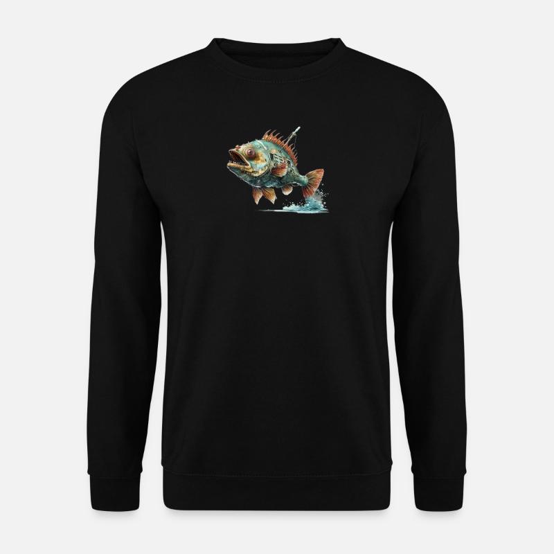 Fisch Hybrid - Unisex Pullover - Schwarz