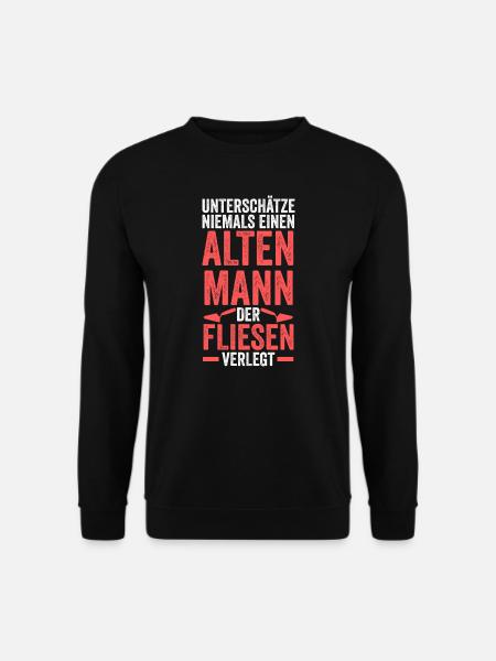 Fliesenleger Beruf Fliesen Geschenk - Unisex Pullover - Schwarz