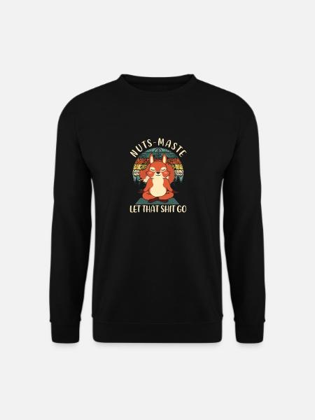 Nuts-Maste Yoga Eichhörnchen Meditation Namaste - Unisex Pullover - Schwarz