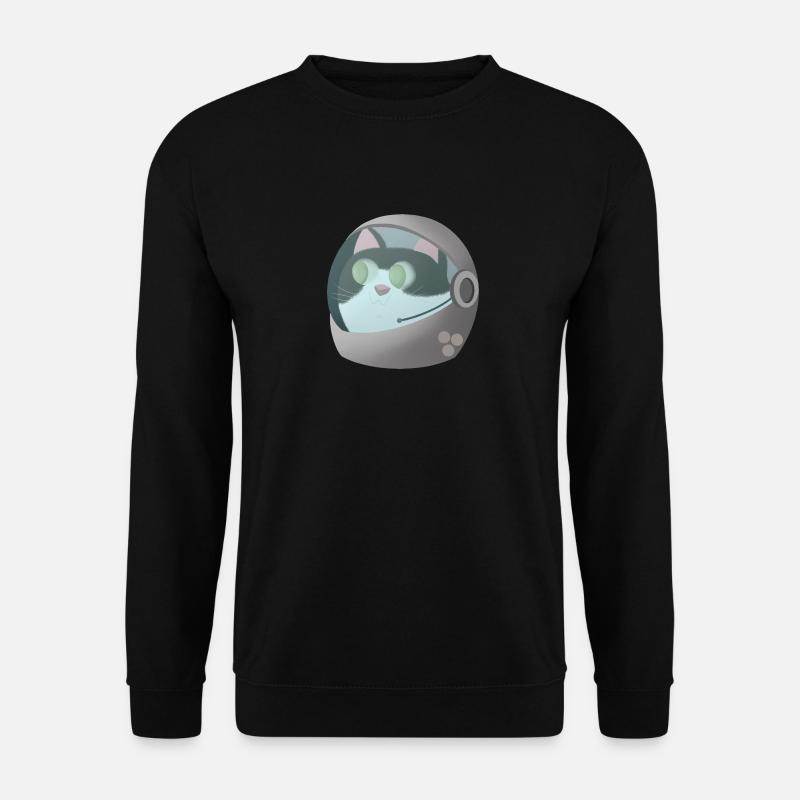 Astronauten Katze - Unisex Pullover - Schwarz