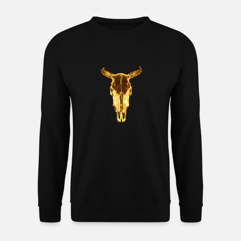 Golden Skull - Design - Statue - Unisex Sweatshirt - black