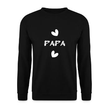 FATHER's DAY. HAPPY BIRTHDAY DAD. DAD. HAPPY BIRTHDAY - Unisex Sweatshirt - black - Front - Alina (178cm) & Michal (187cm)