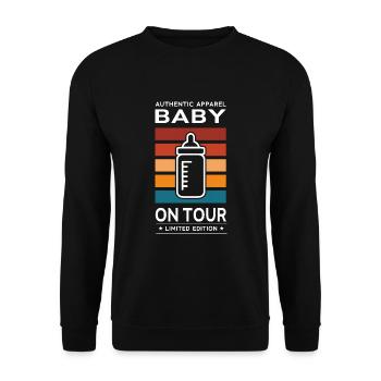 Baby on Tour - Unisex Sweatshirt - black - Front - Alina (178cm) & Michal (187cm)