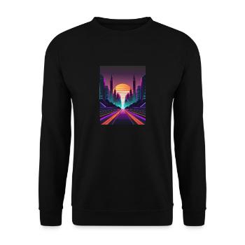 La CyberPunk - Unisex Pullover - Schwarz - Vorne - Alina (178cm) & Michal (187cm)