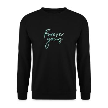 Forever Young Girl Power Woman Queen - Unisex Sweatshirt - black - Front - Alina (178cm) & Michal (187cm)