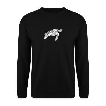 Tortue de mer - Tortue d’eau - Sweat-shirt Unisexe - noir - Devant - Alina (178cm) & Michal (187cm)