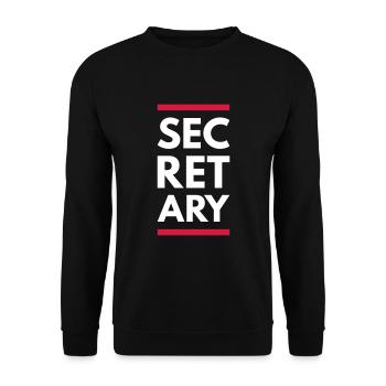 Secretary (Lines) - Unisex Sweatshirt - black - Front - Alina (178cm) & Michal (187cm)