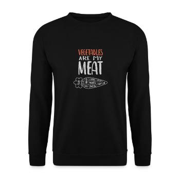 Vegetables are my meat - Unisex Sweatshirt - black - Front - Alina (178cm) & Michal (187cm)